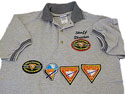 6.1 oz Cotton Grey/Blk PQ Polo - Embroidered PF Logos