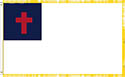 INDOOR- CHRISTIAN FLAG 3'x5'- FRINGE- POLE POCKET